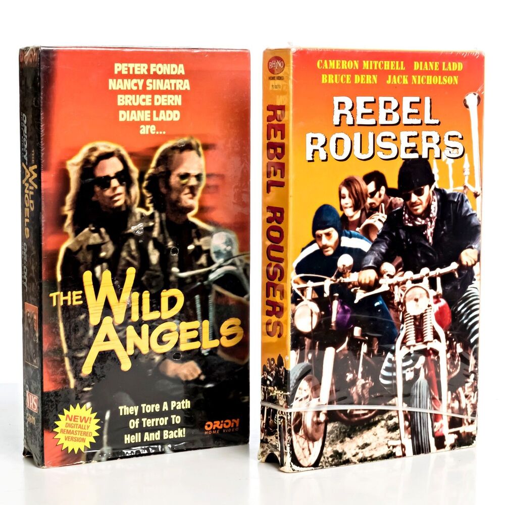 The Wild Angels & Rebel Rousers VHS - Peter Fonda Nancy Sinatra Jack Nicholson